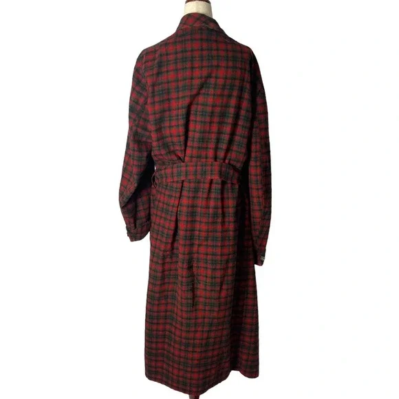 Vintage Midcentury Pendleton Plaid Robe *FLAWED - Picture 5 of 6